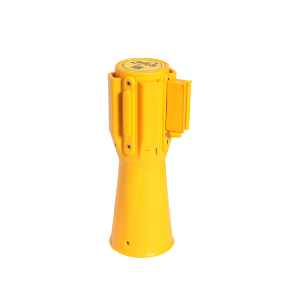 Queue Solutions ConePro 500, Yellow, 10' Red/White AUTHORIZED ACCESS ONLY Belt CP500Y-RWA100